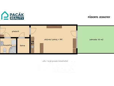 Pronájem bytu 1+kk 32 m²